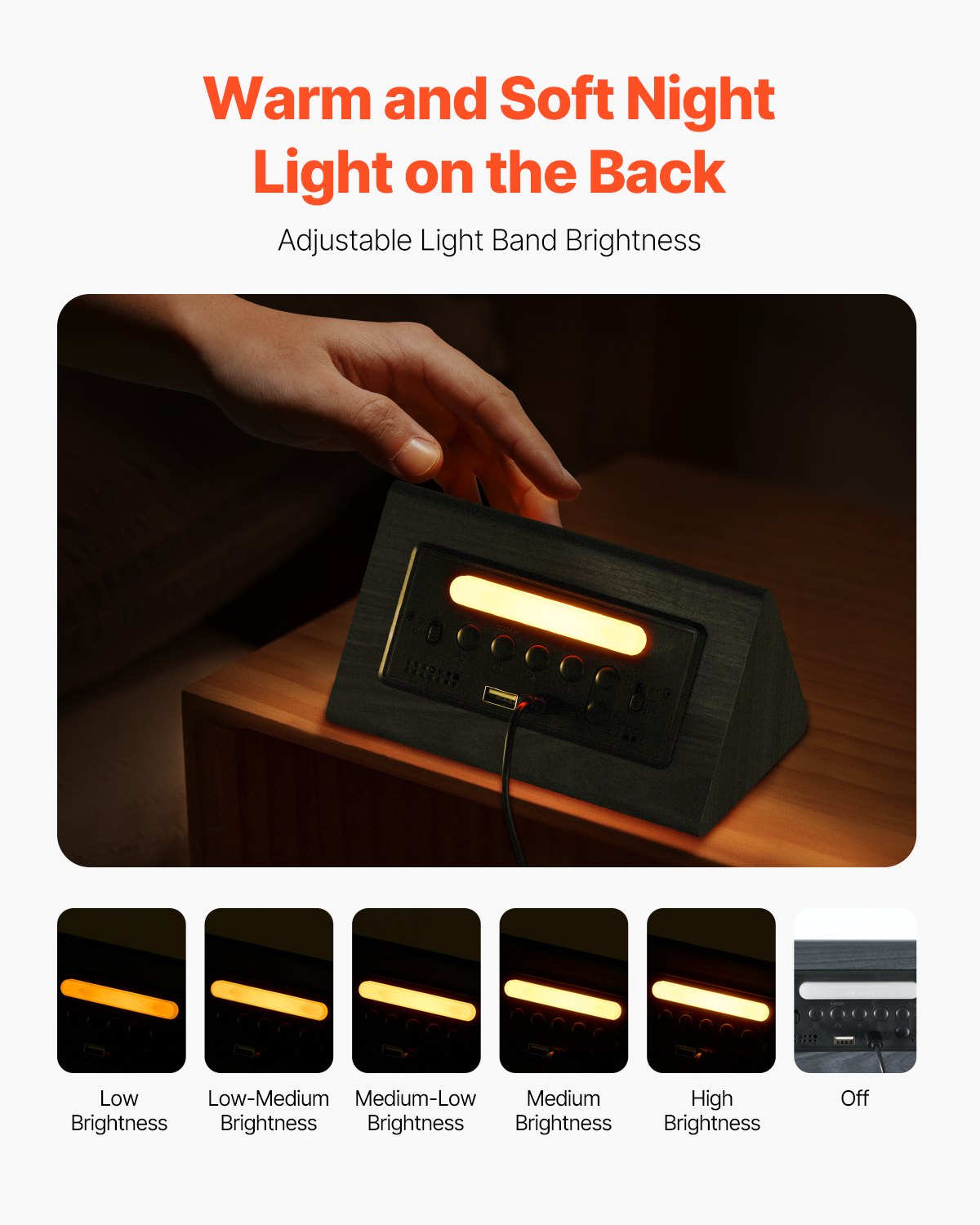 Aura Wooden Alarm Clock