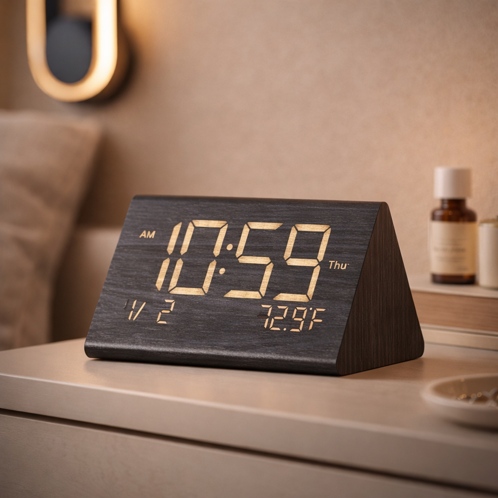 Aura Wooden Alarm Clock